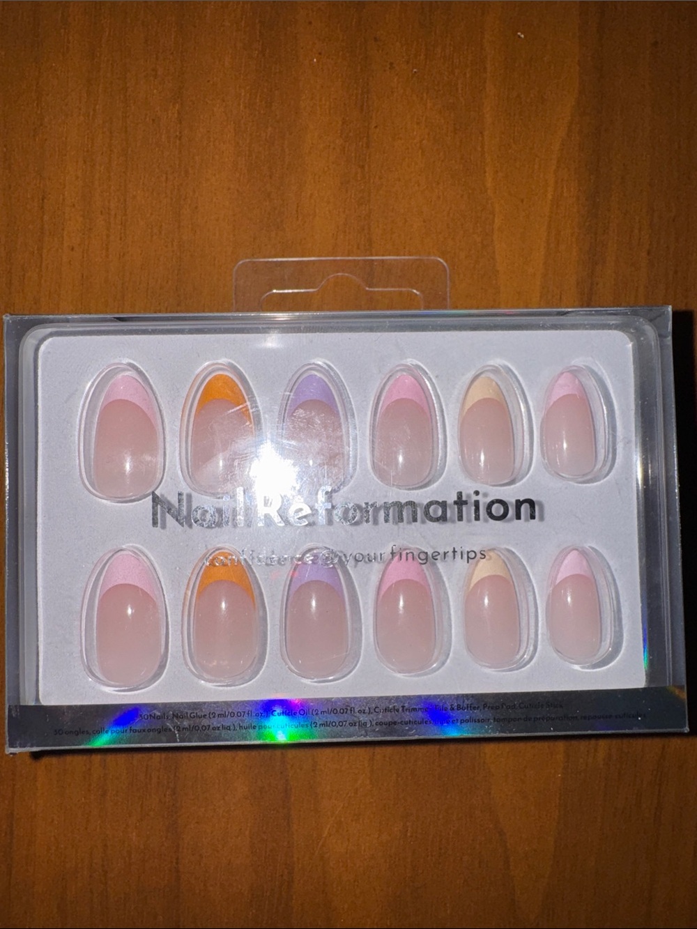 Nail Reformation Pretty in Pastel Press-On Nails - Pink, Orange, Lavender
